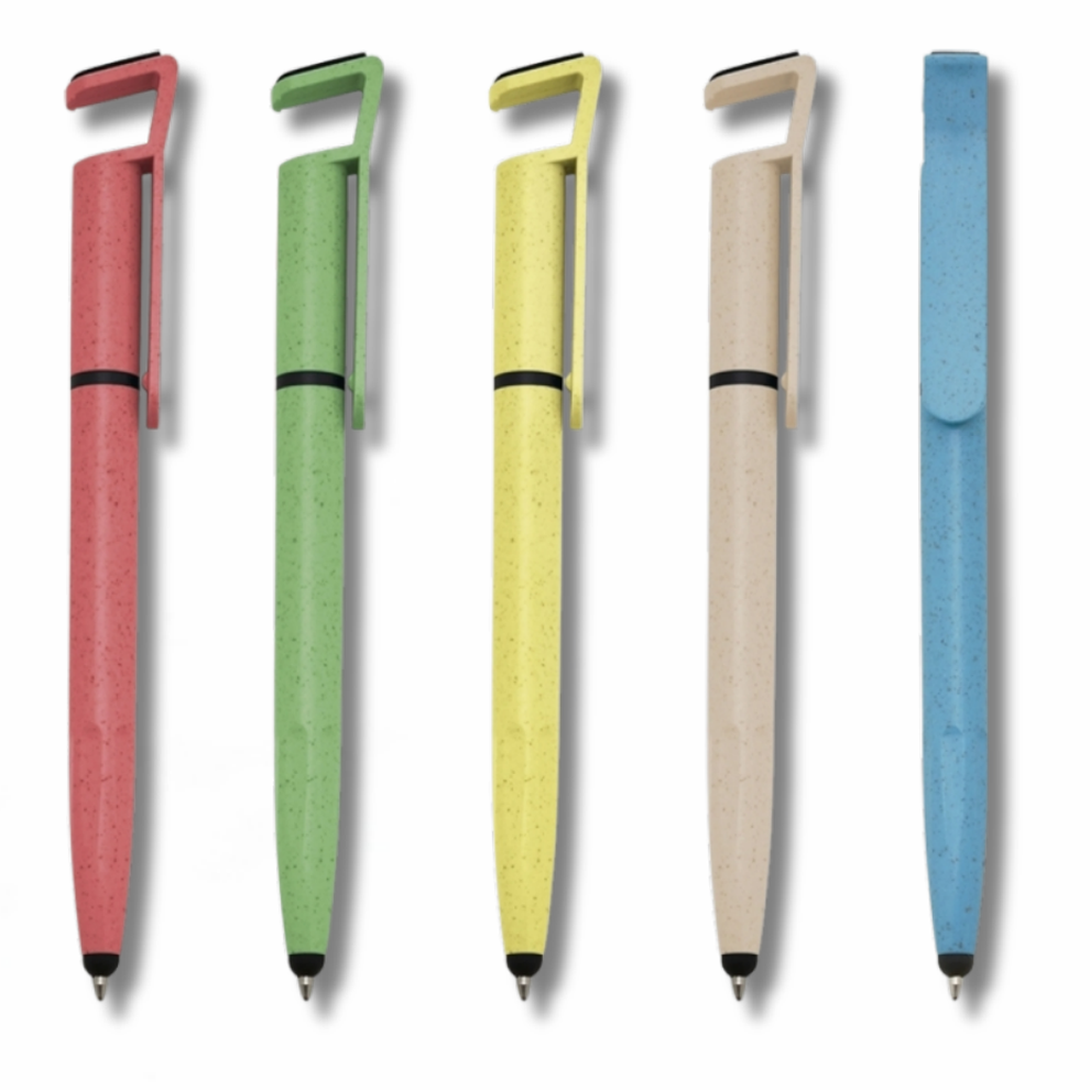 Caneta de Bambu Touch com Suporte Personalizada personalizado | Deborah Brindes